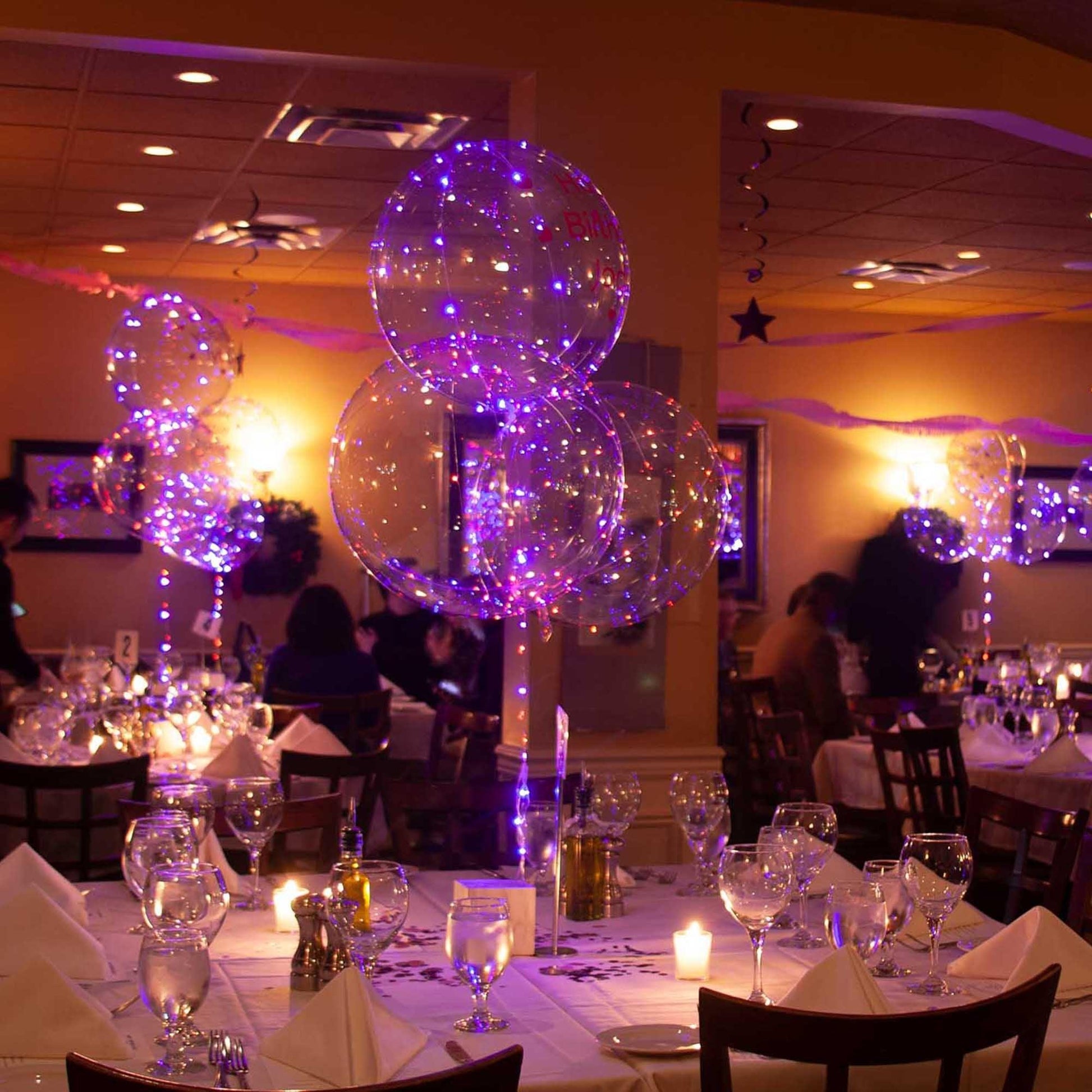 Purple Led Balloon Decorations for Euphoria and Wedding Celebrations - If you say i do