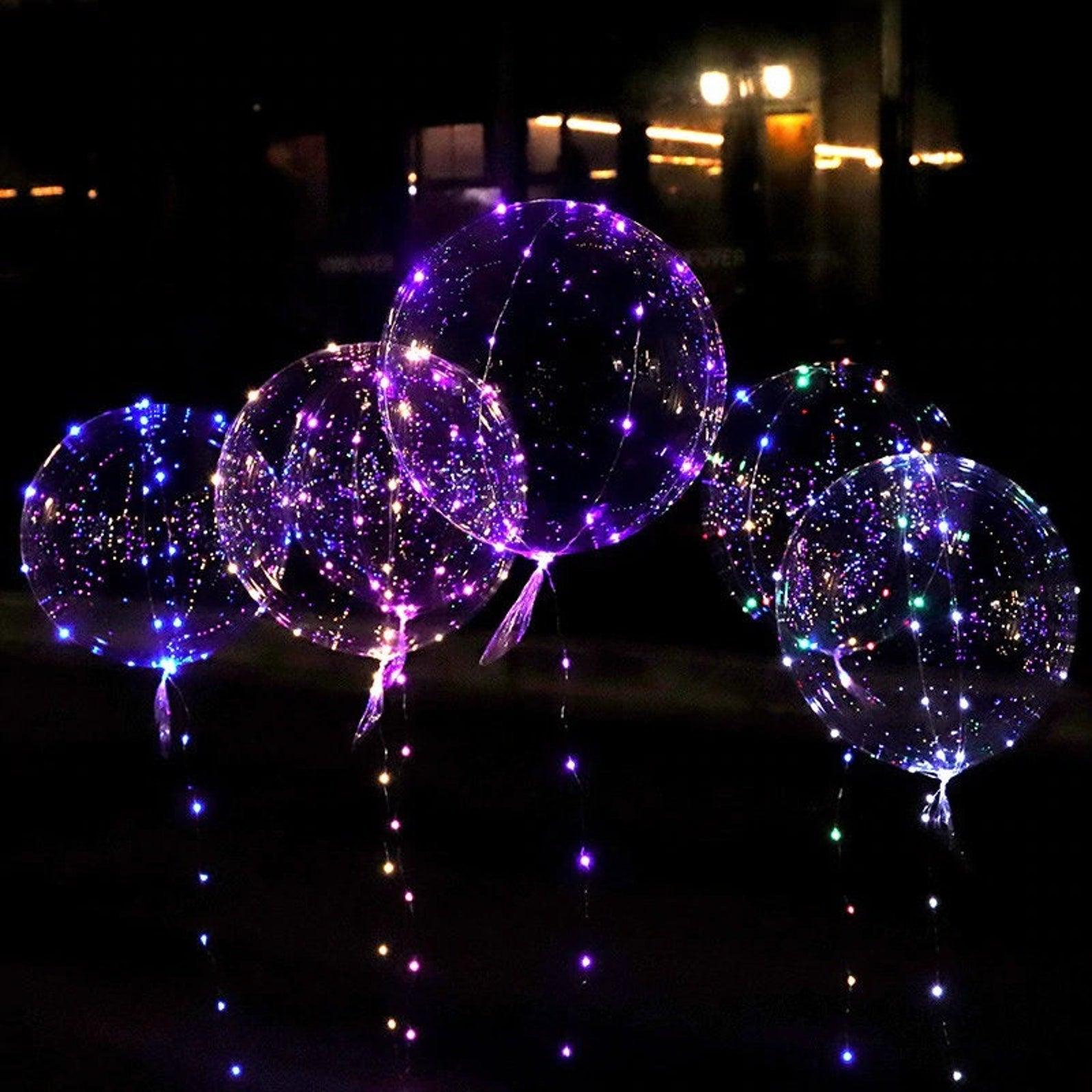 Blue and Purple Led Bobo Balloons for Theme Party Decorations - If you say i do