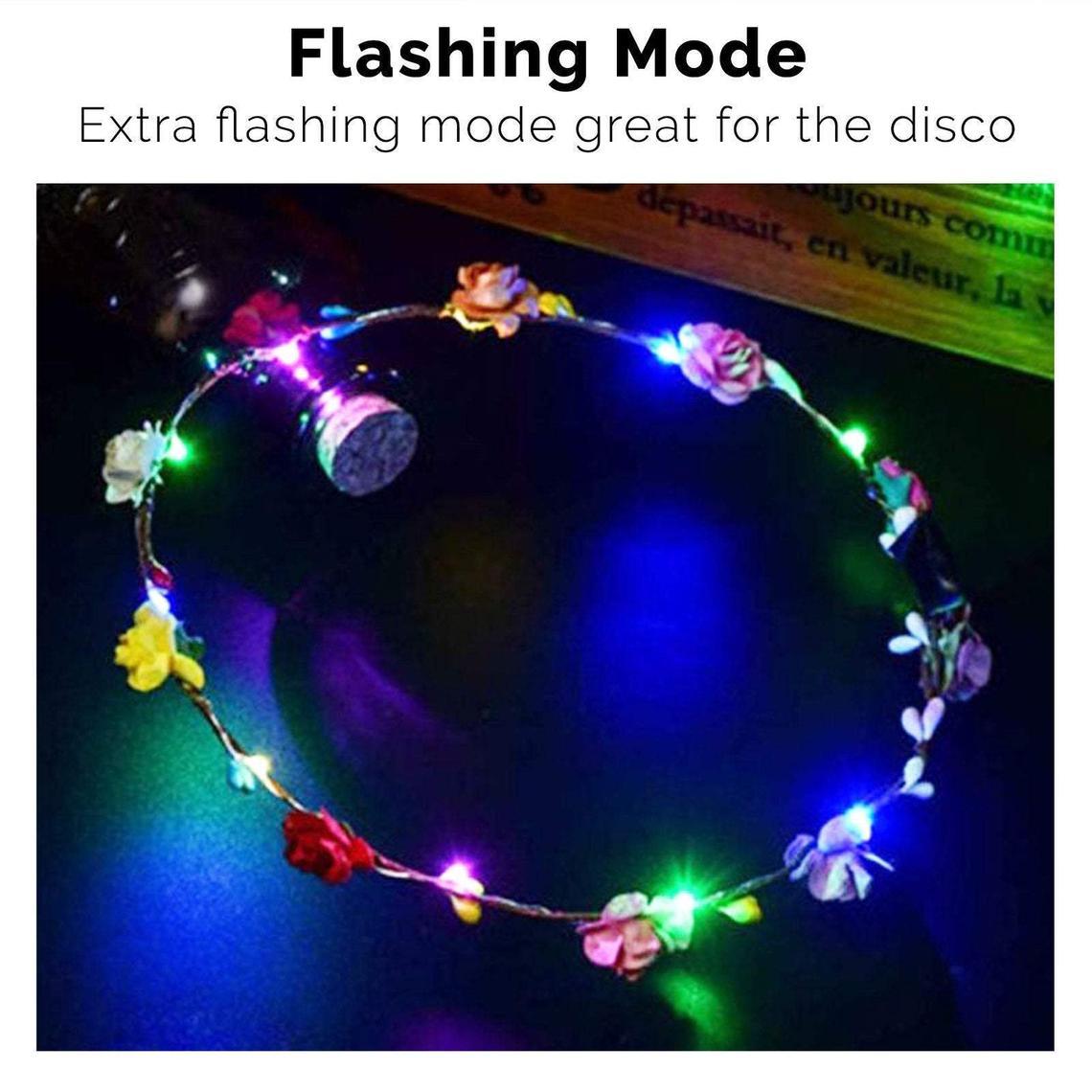 Led Flower Crown 20 Pieces Light Up Led Flower Wreath, Led Flower Headband For Bachelorette Party, Kids Birthday Party, Halloween - If you say i do