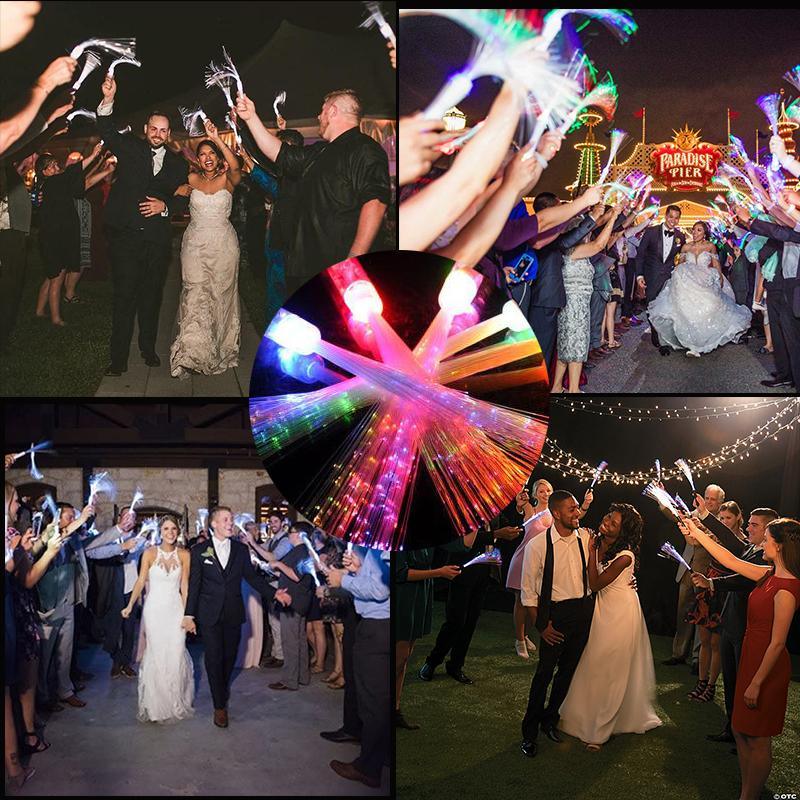 No Sparklers? Great Alternative To Sparklers,Led Fiber Wands For Wedding Exit Send Off Ideas - If you say i do