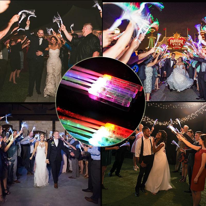 Led Fiber Optic Wands For Wedding, Best Sparkler Alternatives for Wedding Exits Wedding send-off ideas - If you say i do