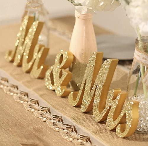 Vintage Style Mr and Mrs Sign Mr & Mrs Wooden Letters Rustic Wedding Signs for Wedding Table, Photo Props, Rustic Wedding Decorations - If you say i do