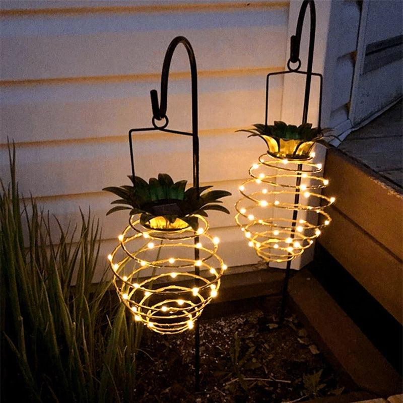 LED Pineapple Solar Lights Outdoor Hanging Lantern for Pool Decorations, Backyard Decor,Light up Palm Tree Tropical Christmas Tiki Decorations - If you say i do