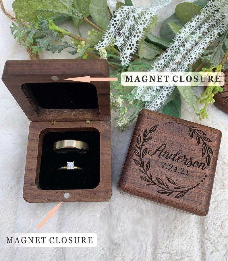 BETAULIFE Wooden Wedding Ring Box,Ring Bearer India | Ubuy