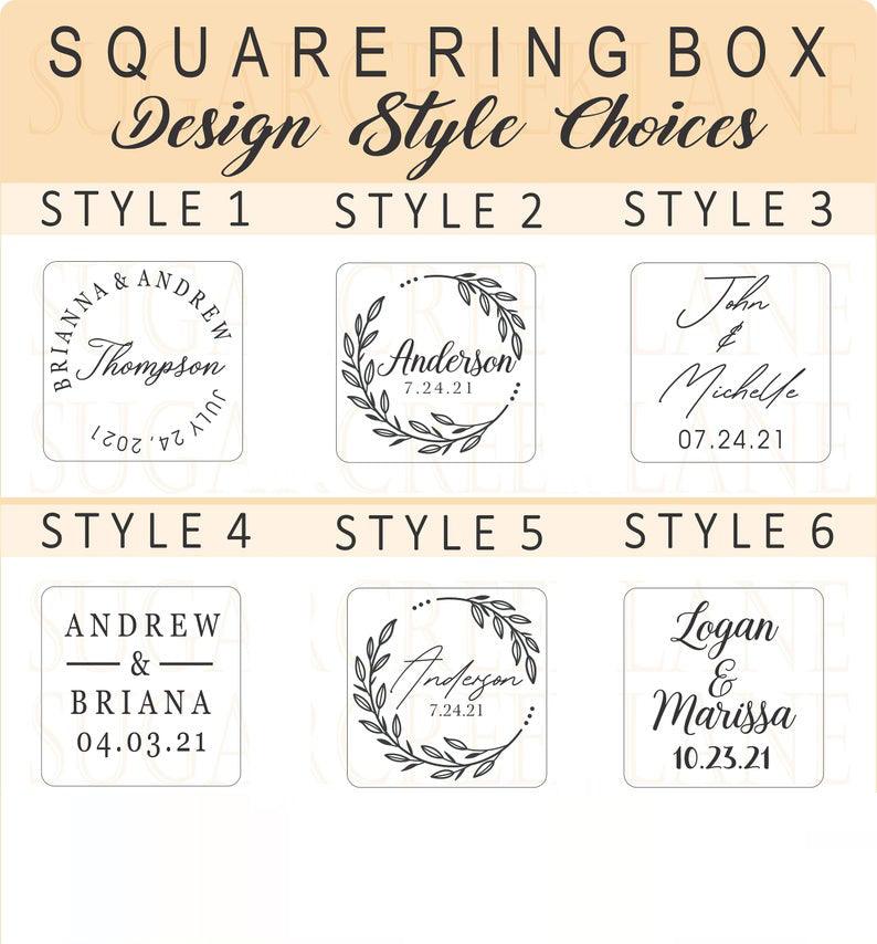 Customized Square Ring Box for Wedding Ceremony, Ring Bearer Box, Wooden Wedding Ring Box, Ring Bearer Pillow - If you say i do