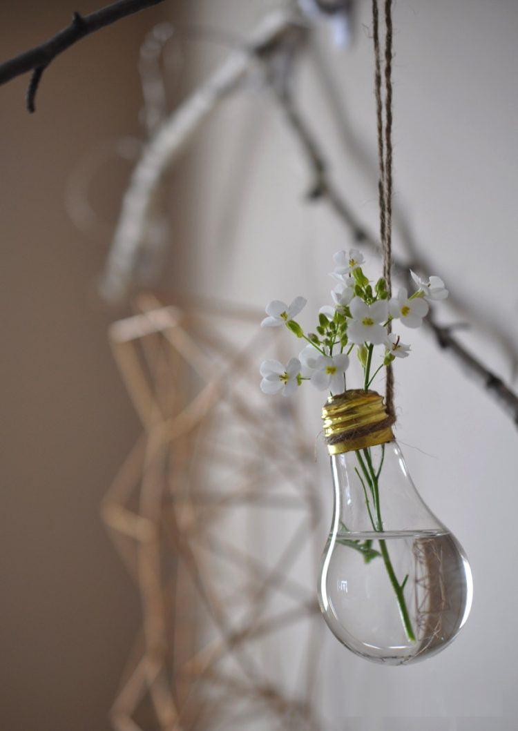 Rustic Baby's Breath Wedding Hanging Decorations with Light Bulbs - If you say i do