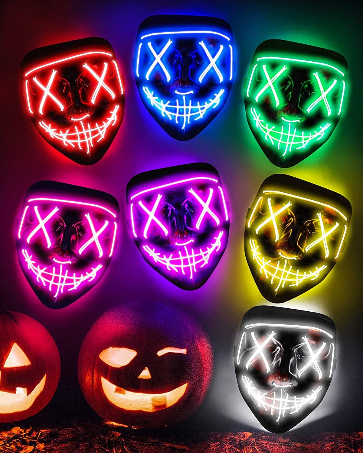 Scary Halloween Disguise, LED Light up DisguiseMask Cosplay, Glowing in The Dark Disguise Costume - If you say i do