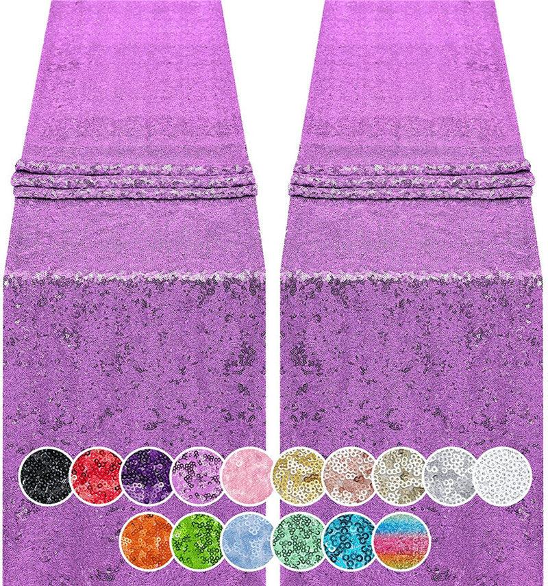 12x72 Inch Sequin Table Runner Glitter Table Runner for Party, Wedding, Bridal Baby Shower, Event Decorations - If you say i do