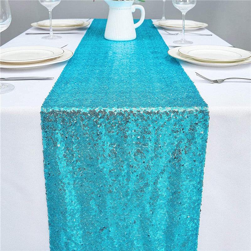 12x72 Inch Sequin Table Runner Glitter Table Runner for Party, Wedding, Bridal Baby Shower, Event Decorations - If you say i do