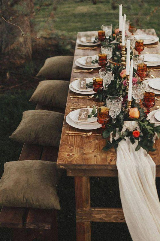 10ft Ivory Chiffon Table Runner 28x120 Inches Romantic Wedding Runner Sheer Bridal Party Decorations - If you say i do