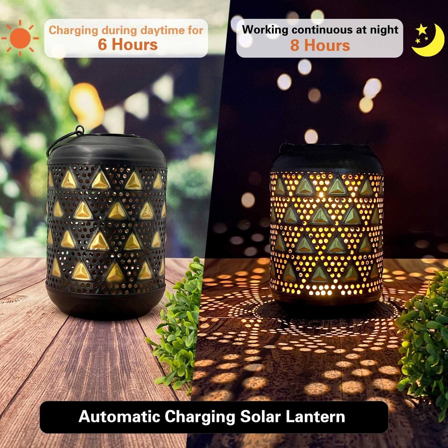 Solar Hollow Shadow Cast Lantern-Triangle - If you say i do