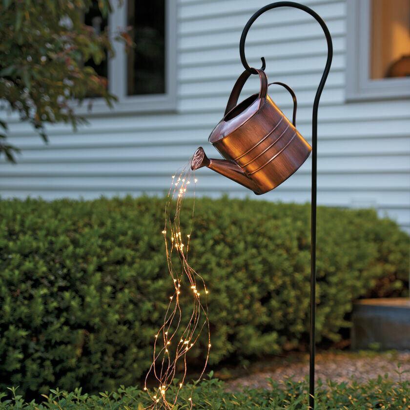 Glowing Watering Can with Fairy Lights, Patio String Lights - If you say i do