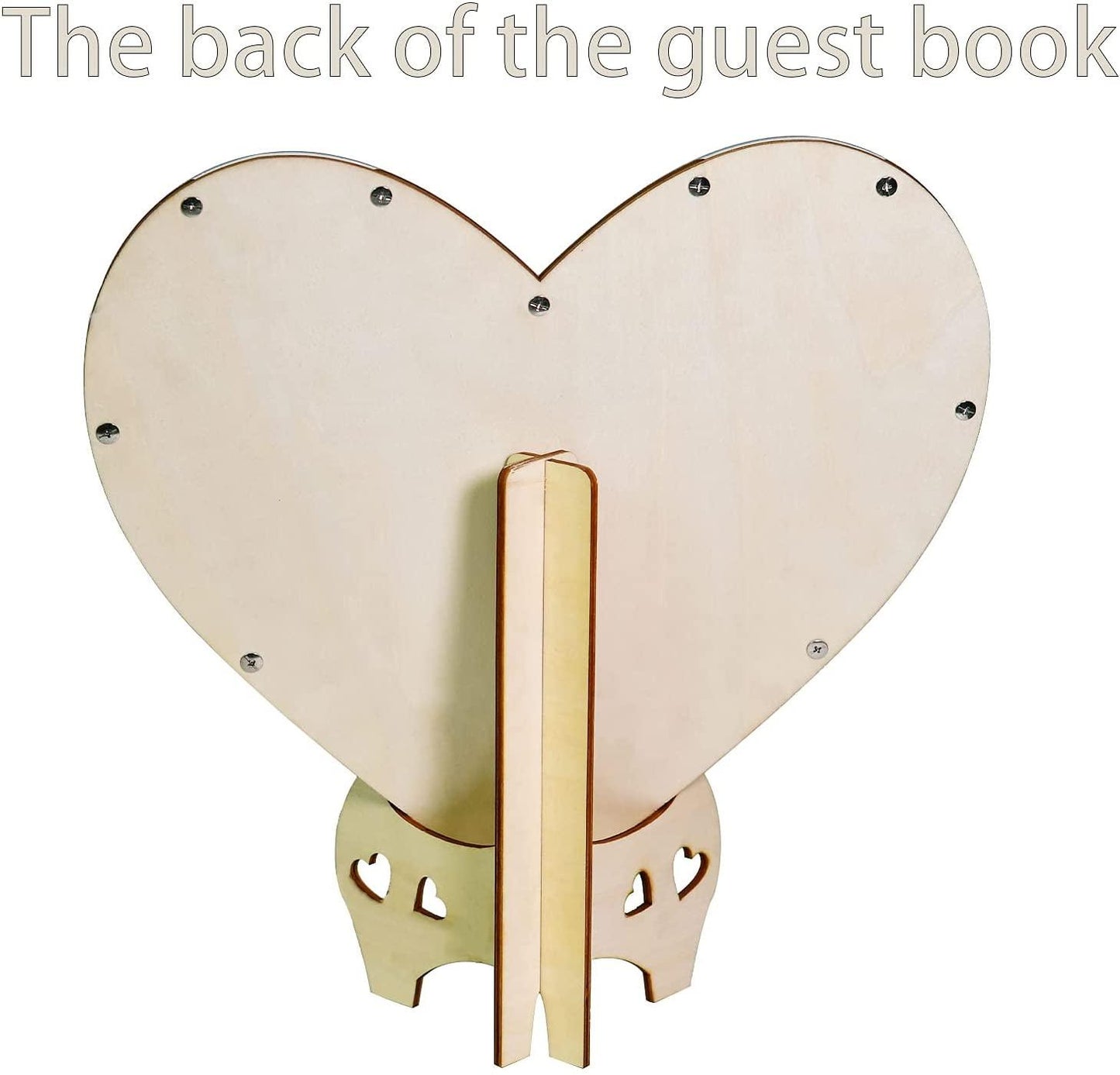 Wedding Guest Book Alternative, Wooden Frame with 75 Blank Hearts, Wooden Frame for Rustic Wedding Decorations - If you say i do