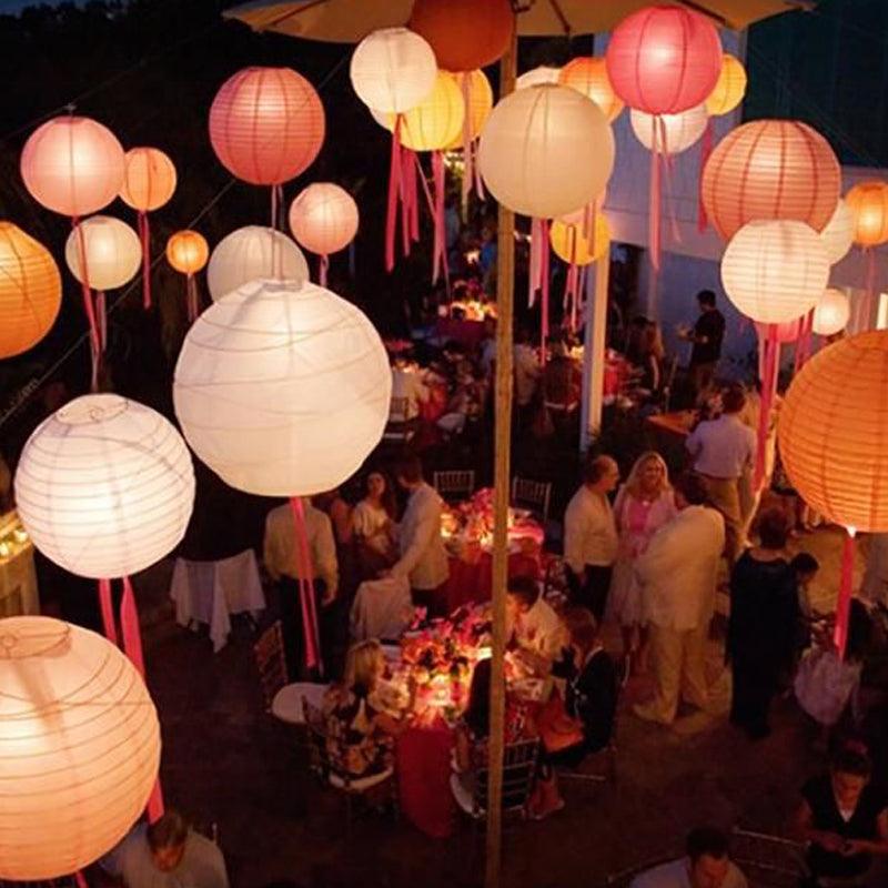 White Hanging Paper Lanterns for Wedding Party Decorations, 4 Size - If you say i do