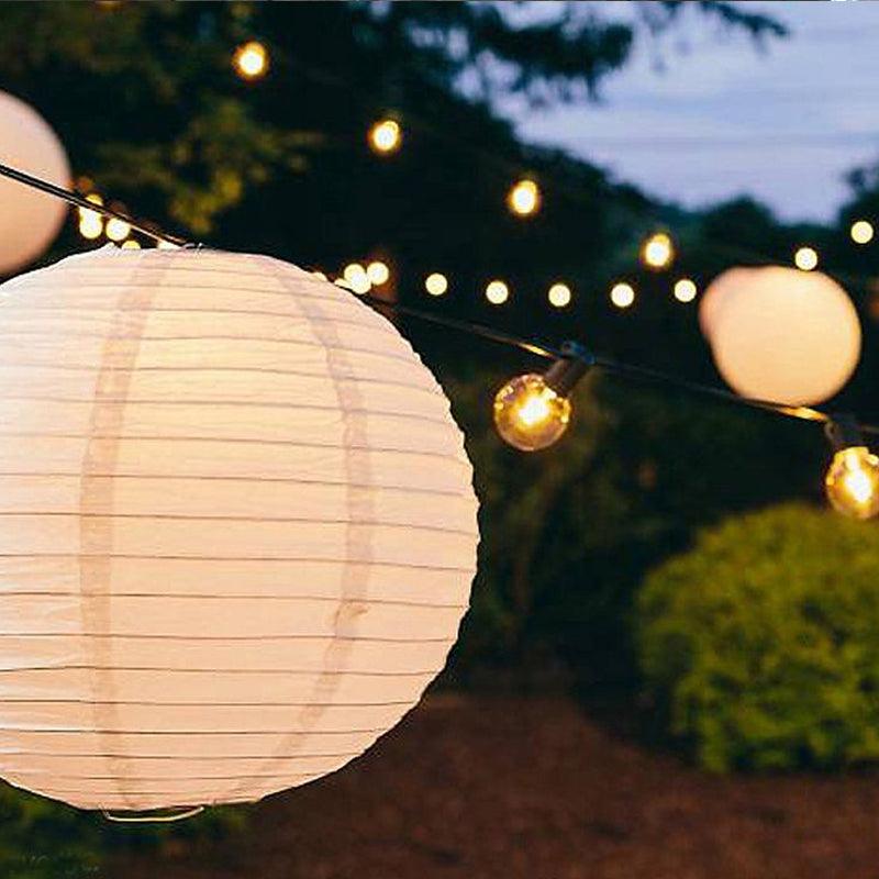 White Hanging Paper Lanterns for Wedding Party Decorations, 4 Size - If you say i do