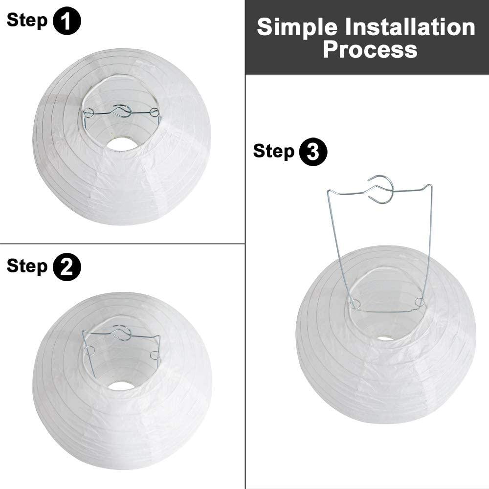 White Hanging Paper Lanterns for Wedding Party Decorations, 4 Size - If you say i do