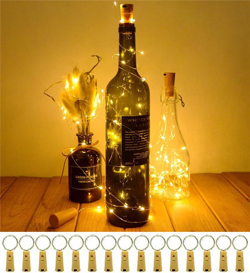 Lamp Sets Wine Bottle Lights with Cork - If you say i do