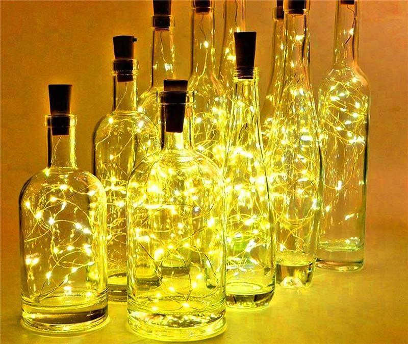 Wine Bottle Cork Lights 40 Inches Battery Operated Cork Shape Copper Wire Colorful Fairy Mini String Lights - If you say i do