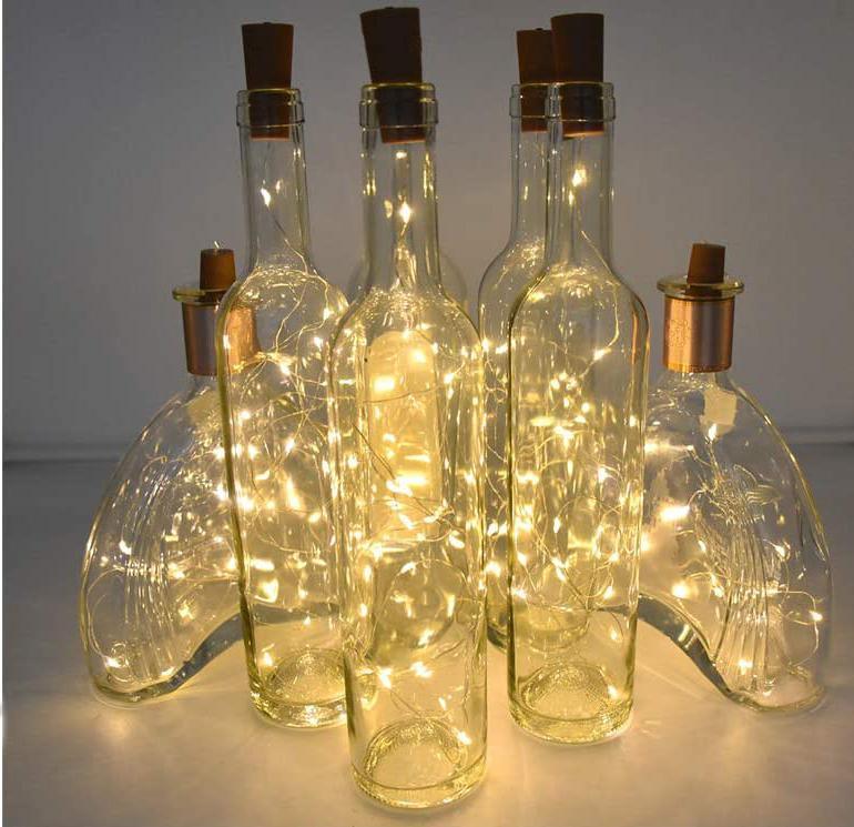 Wine Bottle Lights with Cork for DIY Party Christmas Wedding Decoration - If you say i do
