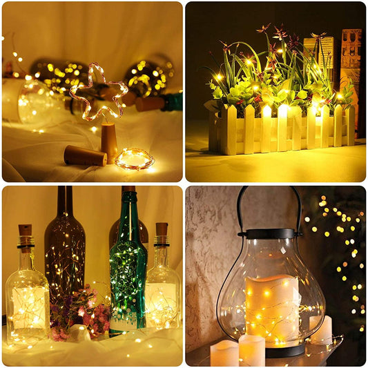 Wine Bottle Lights with Cork for DIY, Party, Decor, Christmas - If you say i do
