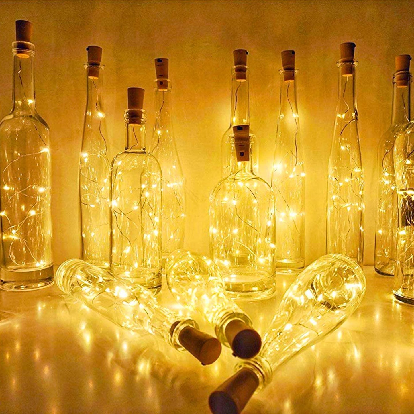 Cork Shape Silver Wire Colorful Fairy Wine Bottle Cork Lights - If you say i do