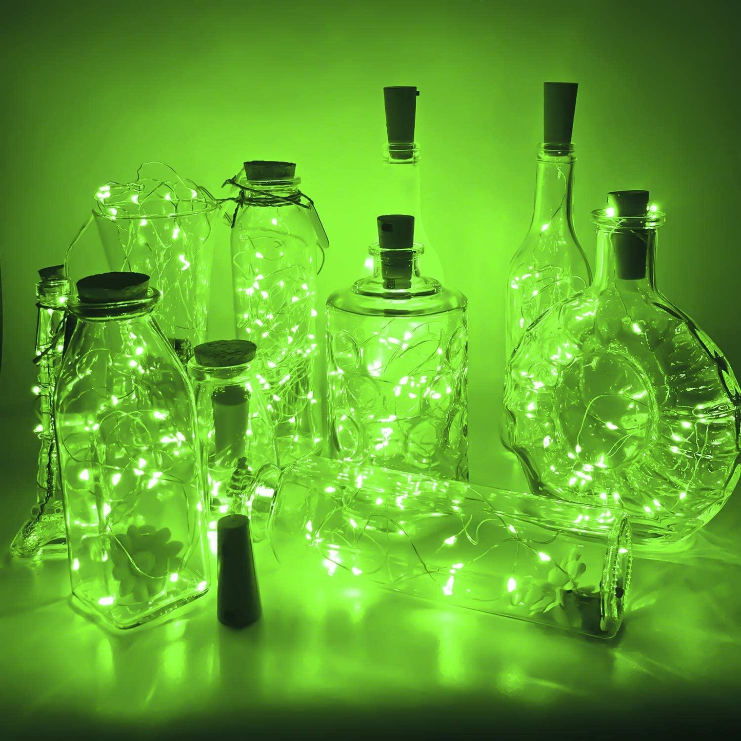 Battery Operated Cork Shape Copper Wire Lights Bottles Crafts Party Decorations - If you say i do