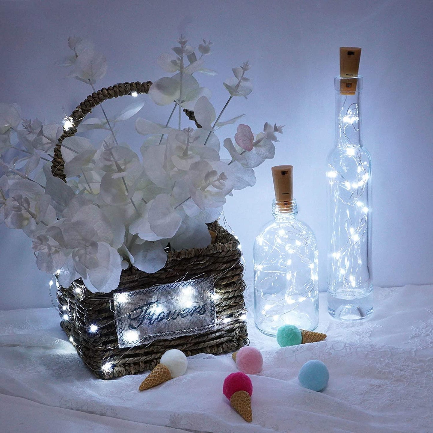 Battery Operated Cork String Lights for Wedding - If you say i do