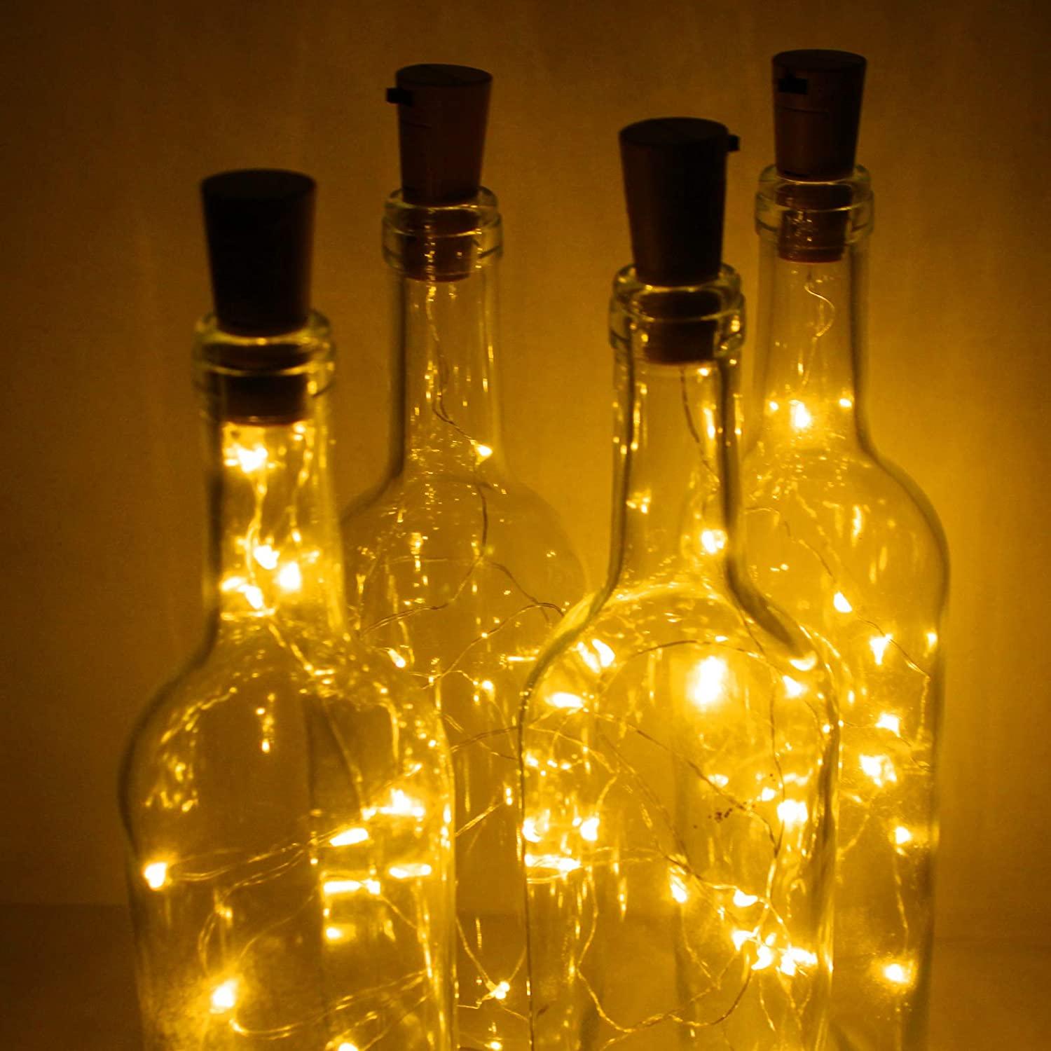 Wine Bottle Lights with Cork for DIY - If you say i do