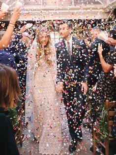 6pcs Paper Throwing Confetti, Daily Mixed Color Confetti For Weddings - If you say i do