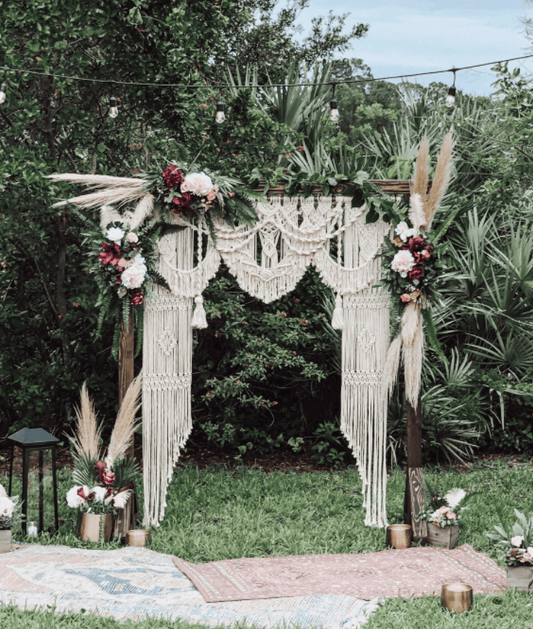 Boho Macrame Wedding Backdrop, Wedding Arch, Bohemian Wedding - If you say i do