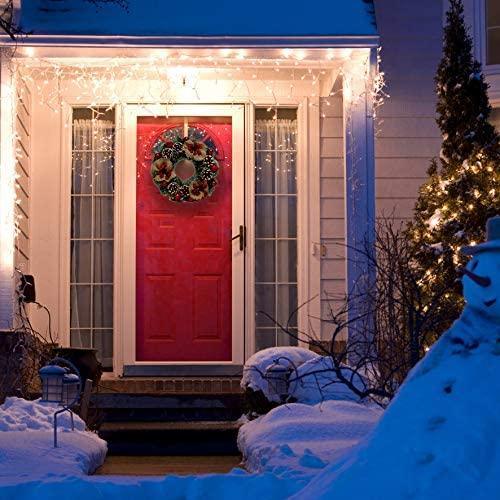 Christmas Wreaths, 12 Inch Christmas Front Door Hanging Artificial Wreath Garland with Balls Gold Gift Box Bow - If you say i do
