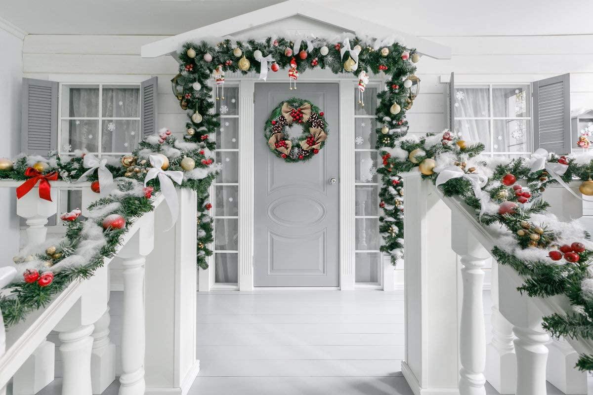 Christmas Wreaths, 12 Inch Christmas Front Door Hanging Artificial Wreath Garland with Balls Gold Red - If you say i do