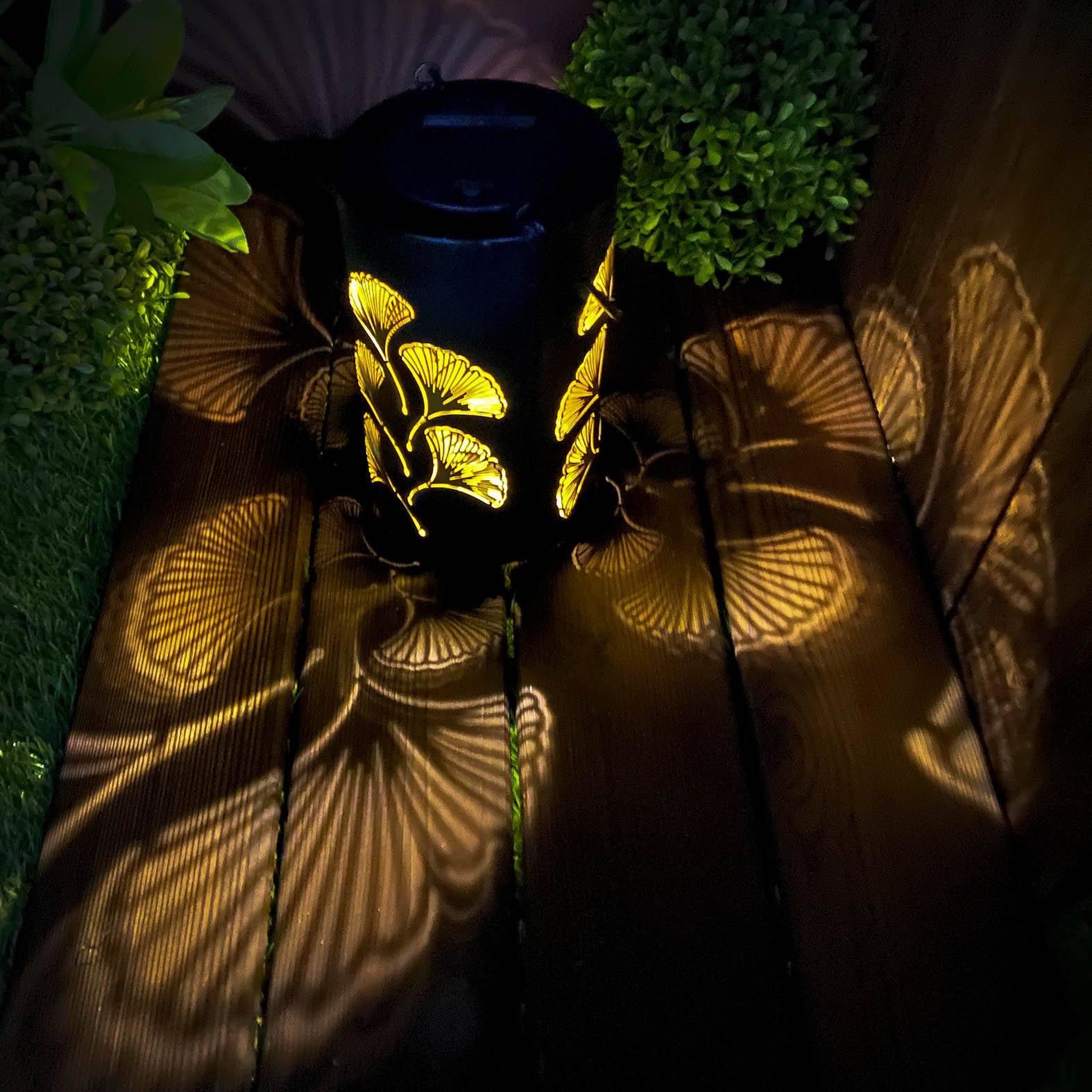 Solar Hollow Shadow Cast Lantern-Ginkgo - If you say i do