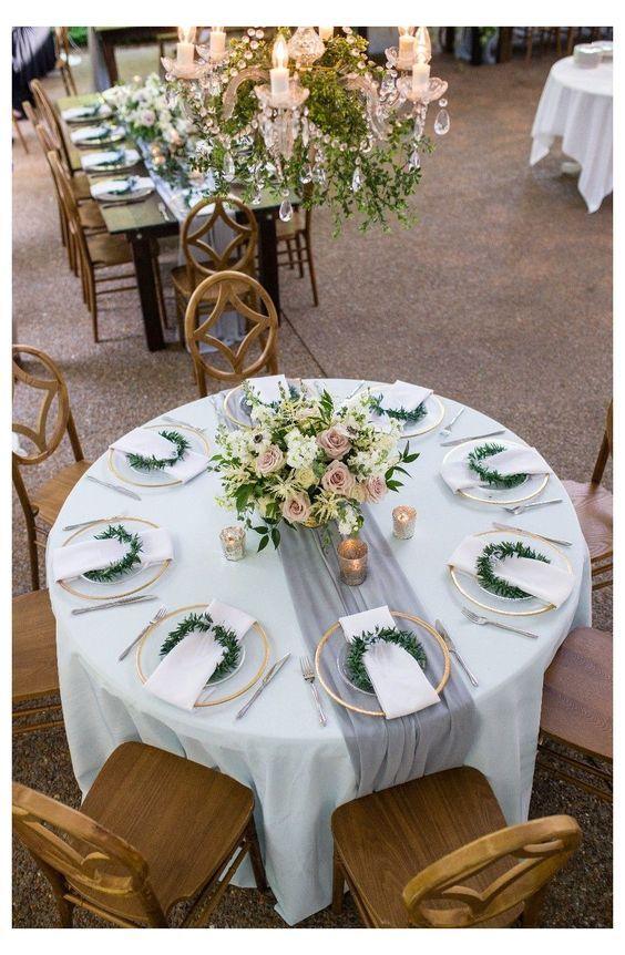 2 Pieces 10ft Chiffon Light Gray Table Runner Romantic Chiffon Table Runner for Wedding Birthday