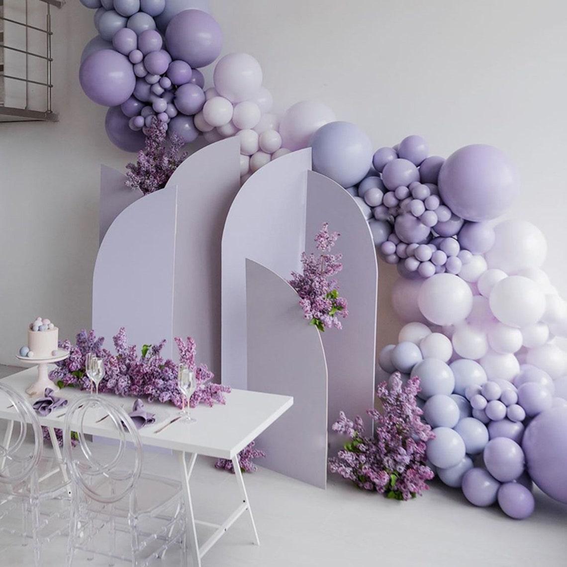 179 PCS Balloons Garland Arch Kit Retro Lilac Purple Double Layers Balloons For Wedding Birthday Baby Shower Party Decor - If you say i do