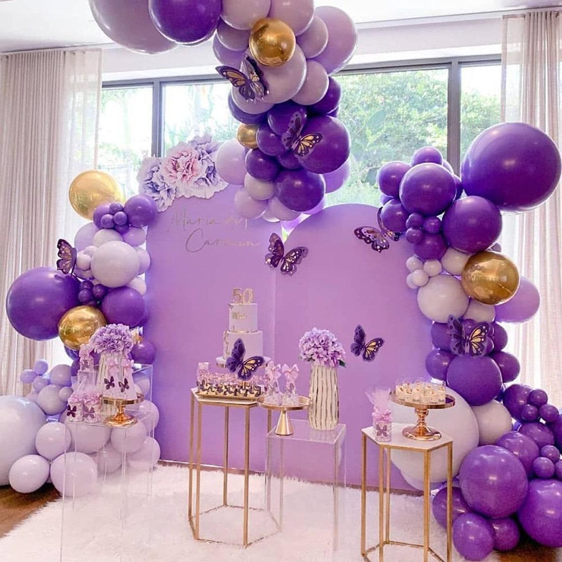 116pcs Purple Butterfly Baby Girl Balloon Garland Arch - If you say i do