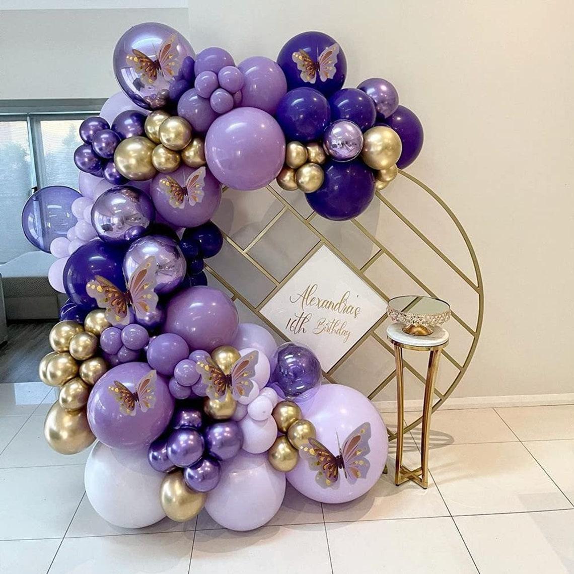 116pcs Purple Butterfly Baby Girl Balloon Garland Arch - If you say i do