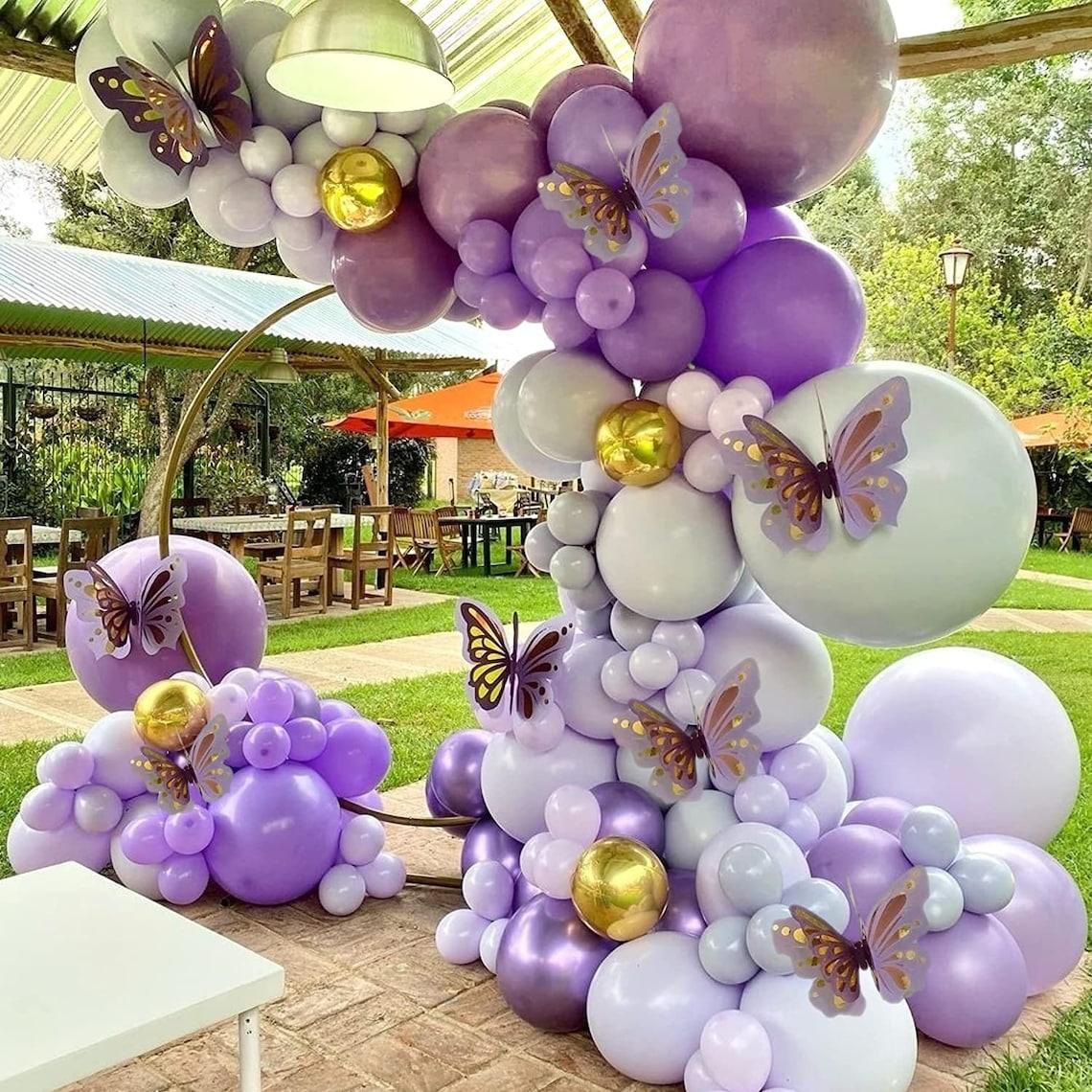 116pcs Purple Butterfly Baby Girl Balloon Garland Arch - If you say i do