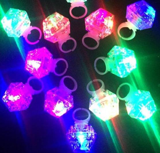 LED Light Up Jewel Engagement Party Rings / Bachelorette/ Wedding Part ...