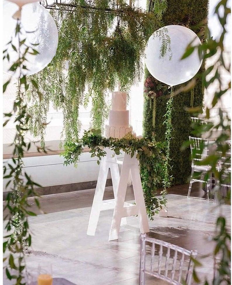 Clear 36" inch Big Giant Jumbo Balloons Vines | Greenery | Garland - Perfect for Minimalist Rustic Wedding Celebrations - If you say i do