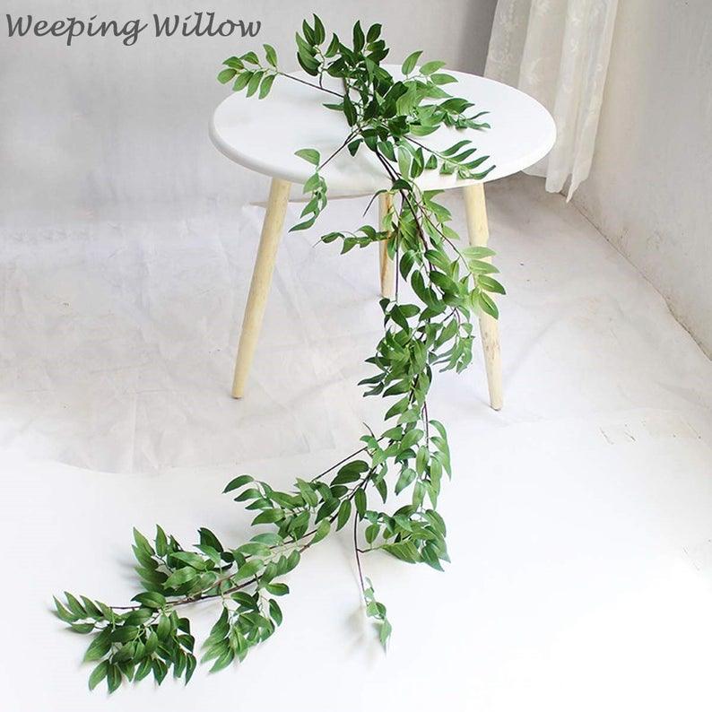 White 36" inch Big Giant Jumbo Balloons with Vines | Greenery | Garland - Perfect for Minimalist Rustic Wedding - If you say i do
