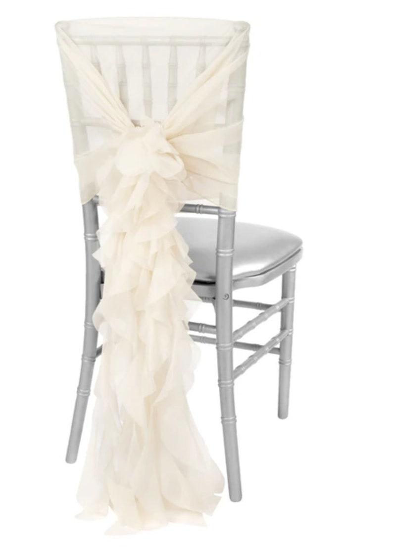 Chiffon Chair Sashes with a Bow Tie for Outdoor Indoor Wedding Receptions - If you say i do