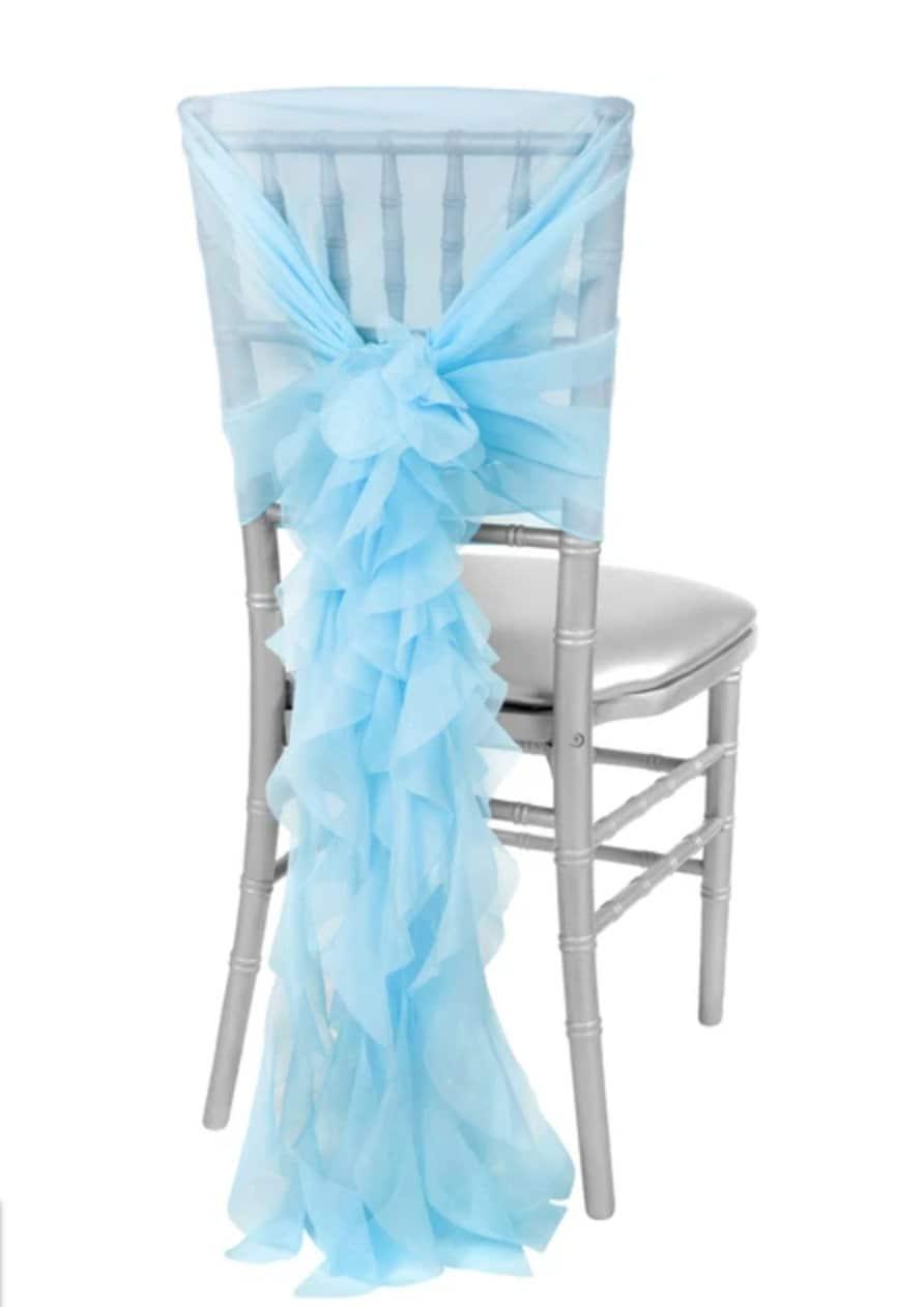 Chiffon Chair Sashes with a Bow Tie for Outdoor Indoor Wedding Receptions - If you say i do