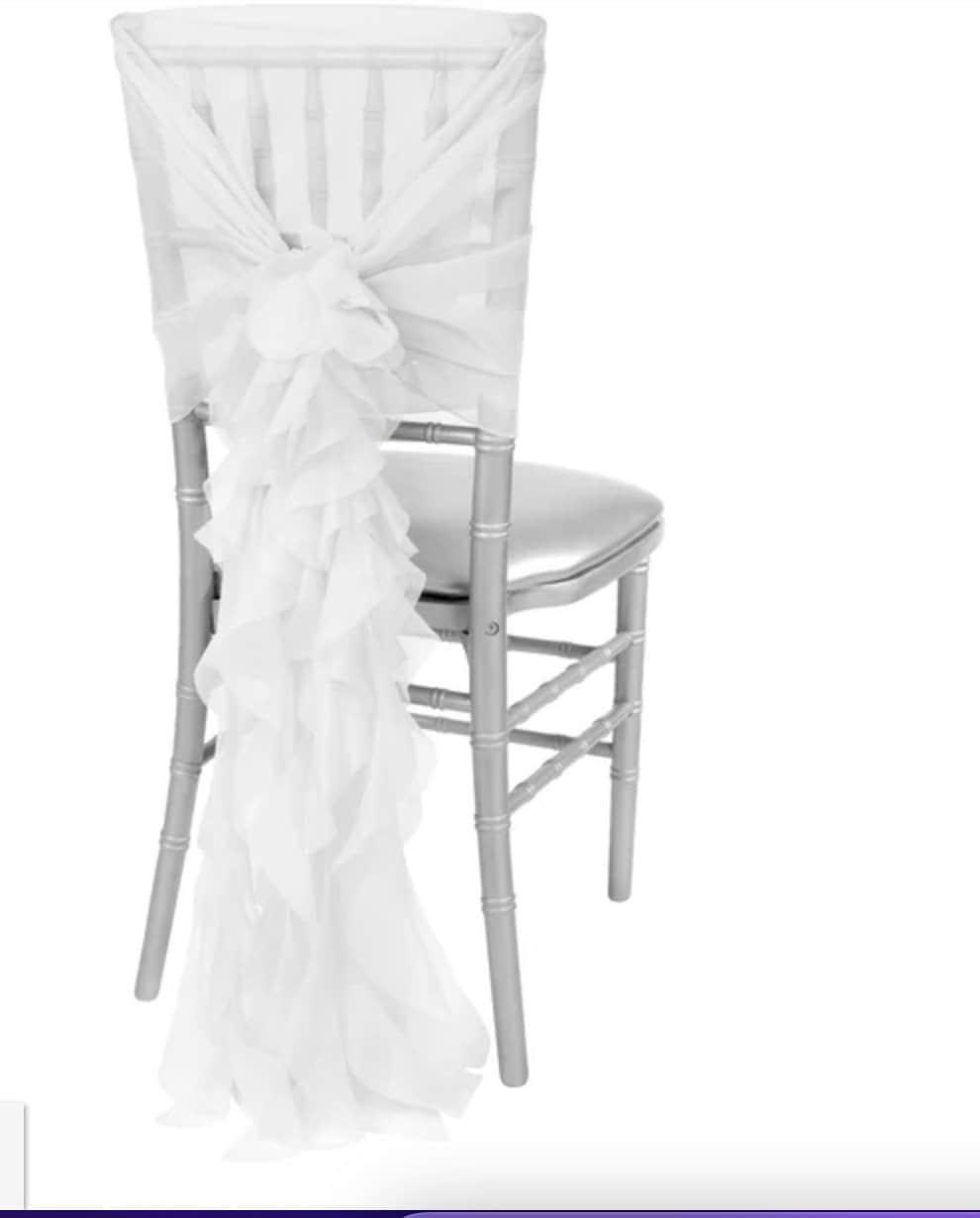 Chiffon Chair Sashes with a Bow Tie for Outdoor Indoor Wedding Receptions - If you say i do