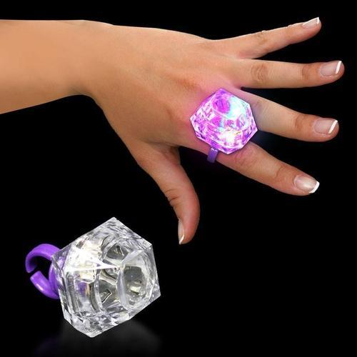 LED Light Up Jewel Engagement Party Rings / Bachelorette/ Wedding Party Favors - If you say i do