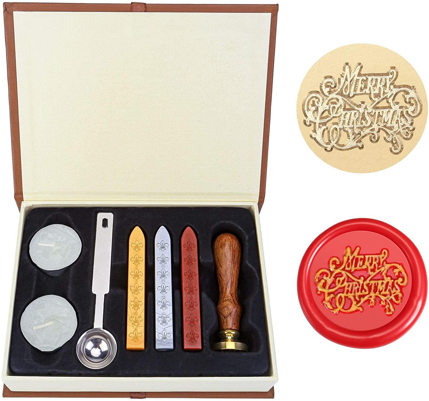 Beginner Wax Seal Stamp Kit, Classic Vintage Retro Seal Stamps Maker Gift Box Set - If you say i do