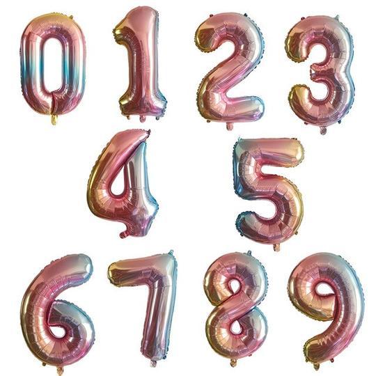 Birthday Number Balloons - Rose Gold, Gold, Silver, Ombre - 32 Inches/ 40 Inches - If you say i do