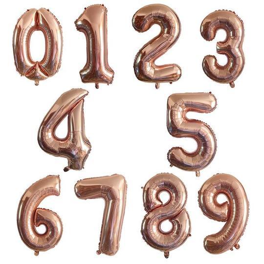 Birthday Number Balloons - Rose Gold, Gold, Silver, Ombre - 32 Inches/ 40 Inches - If you say i do