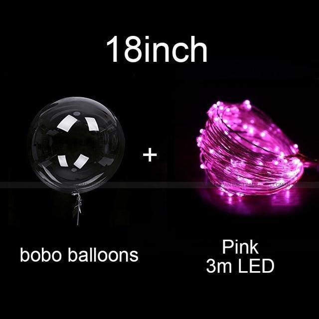 Purple Led Bobo Balloons for Wedding Anniversary Birthday Decorations - If you say i do
