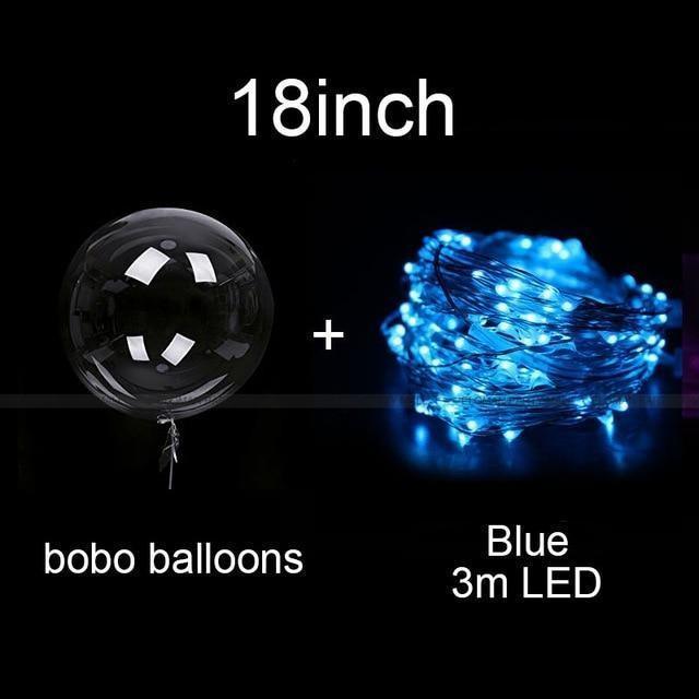 Blue Led Bobo Balloons for Wedding and Bridal Shower Party - If you say i do